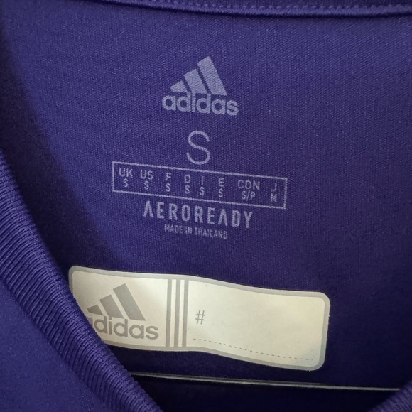 Adidas Men's Purple Sports Shirt aeroready small - Picture 4 of 5